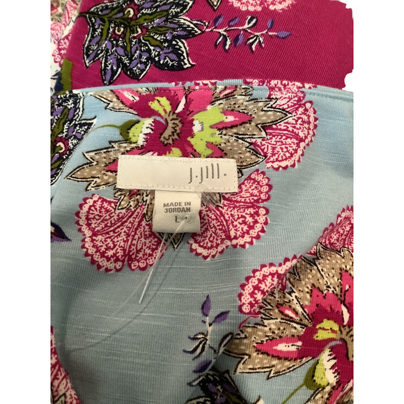 J.JILL OVER THE HEAD STYLE MIXED FLORAL PATTERN DRESS L NWOT - Picture 7 of 7